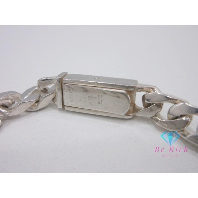 GUCCI ブレスレット　喜平　チェーン　プレート　シルバー グッチ ブレスレット プレート 喜平チェーン シルバー925 メンズ