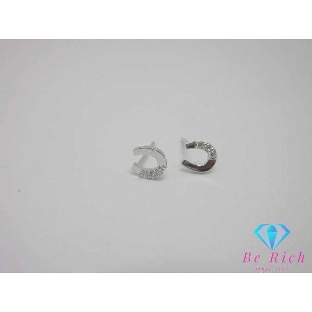 ◆感謝価格◆4℃◆ヨンドシー◆K10◆ホースシュージルコニアピアス◆ 4℃（ヨンドシー） K10 WG ジルコニア 付 馬蹄 ホースシュー モチーフ