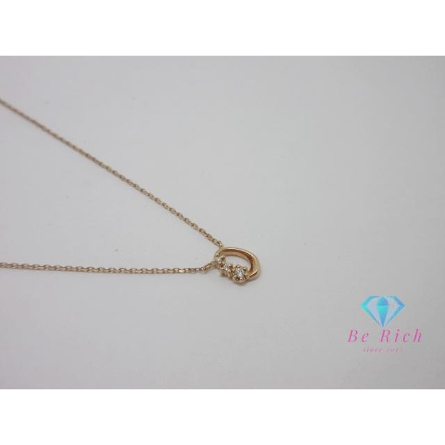 4℃（ヨンドシー） K10 PG ダイヤモンド 付 デザイン ネックレス