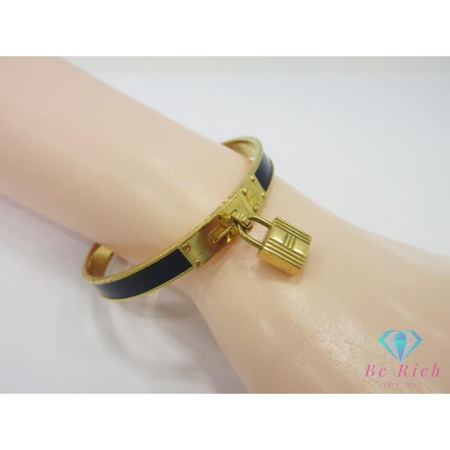 HERMES（エルメス） ケリー バングル カデナ ゴールド 黒 ブラック