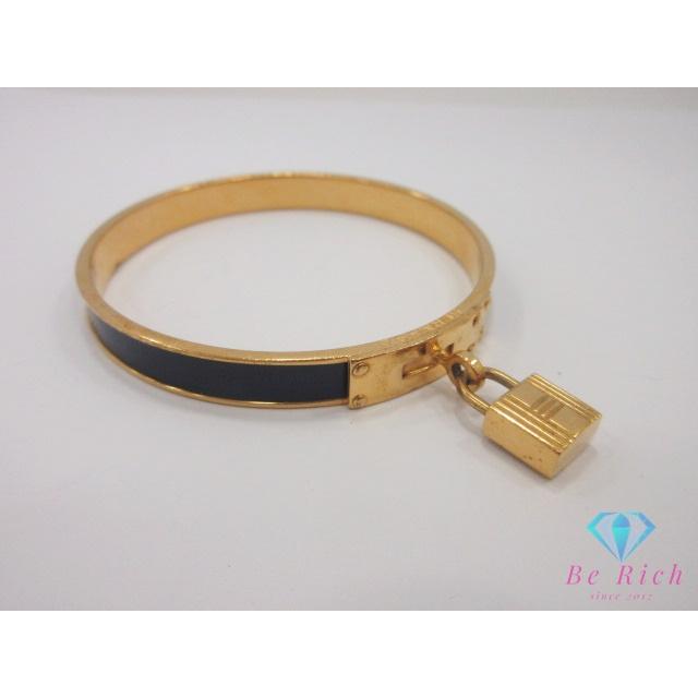 HERMES（エルメス） ケリー バングル カデナ ゴールド 黒 ブラック