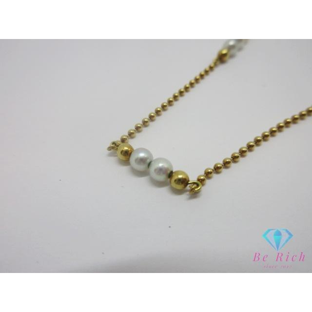 MIKIMOTO ミキモト K18 ベビーパール ブレスレット イエローゴールド MIKIMOTO（ミキモト） MIKIMOTO K18 YG ベビーパール 真珠 3mm 珠 付
