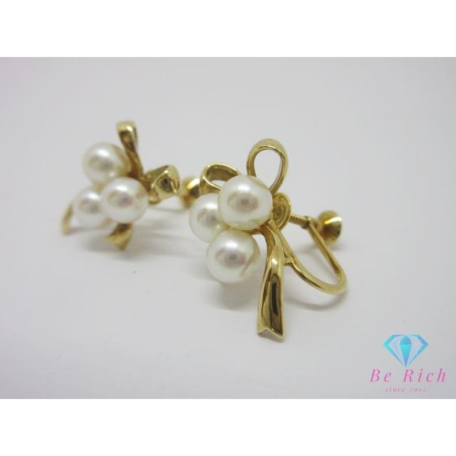 MIKIMOTO（ミキモト） MIKIMOTO K18 YG 真珠 パール 付 リボン 