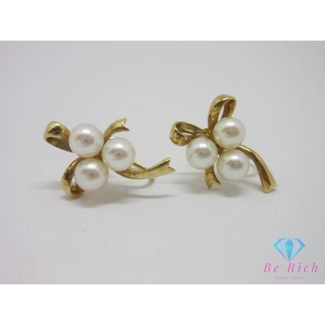MIKIMOTO（ミキモト） MIKIMOTO K18 YG 真珠 パール 付 リボン 