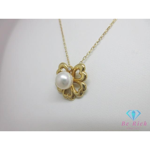 MIKIMOTO（ミキモト） MIKIMOTO K18 YG パール 7 mm 珠 付 四つ葉