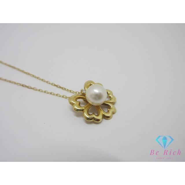 MIKIMOTO（ミキモト） MIKIMOTO K18 YG パール 7 mm 珠 付 四つ葉