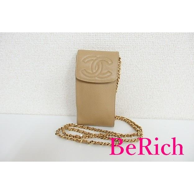 シャネル チェーン ショルダー 携帯ケース ベージュ キャビアスキン レザー ポーチ ポシェット ショルダーバッグ Chanel 中古 送料無料 1138 1138 ビーリッチヤフー店 通販 Yahoo ショッピング