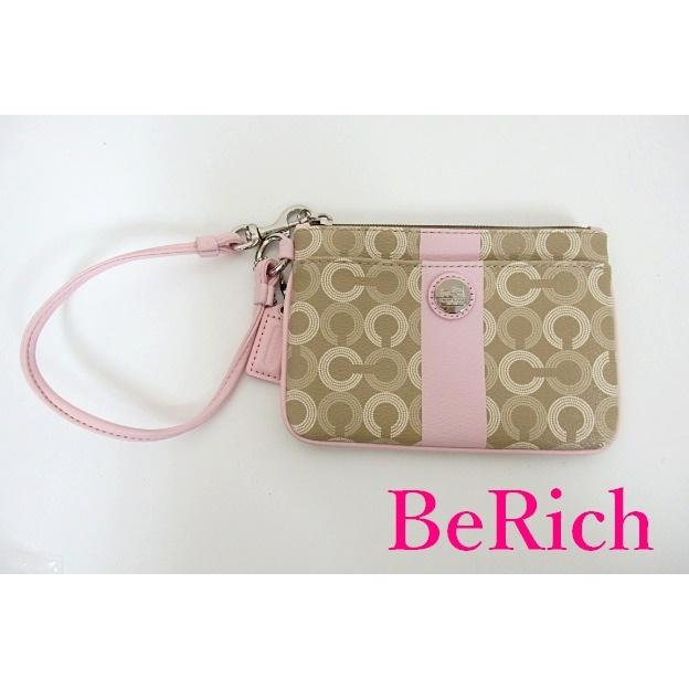 【新品同様】 COACH ポーチ マルチケース ハンドストラップ 限定コラボ品 COACH（コーチ） 美品 マルチ ケース ハンド ポーチ ドット オプアート