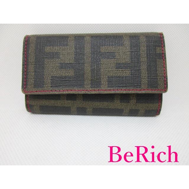 FENDI フェンディ 8AP079 6連 キーケース 茶 ブラウン PVC FENDI フェンディ 8AP079 6連 キーケース 茶 ブラウン PVC
