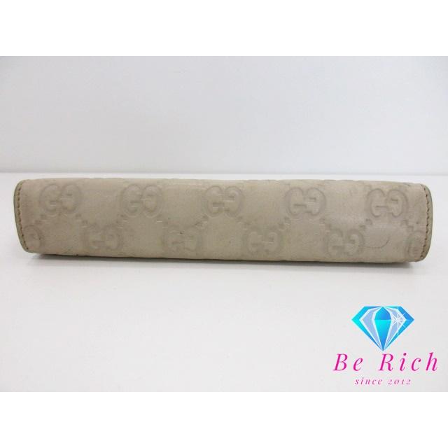 GG GUCCI ペン ケース 170780 グッチ シマ レザー アイボリー ロゴ