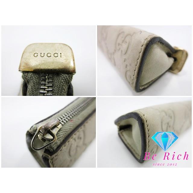GG GUCCI ペン ケース 170780 グッチ シマ レザー アイボリー ロゴ