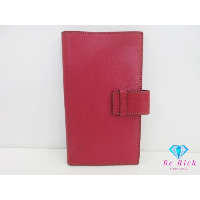 カルティエ Cartier 手帳 カバー L3001055 ピンク系 レッド 赤 スケジュール帳 文具 ブックカバー 小物 【中古】bc2195 | Cartier