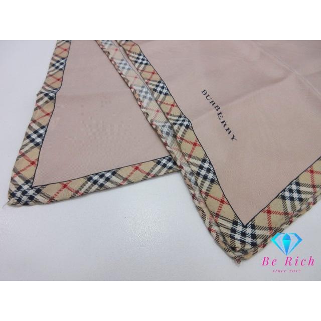 美品 バーバリー BURBERRY スカーフ ベージュ チェック柄 シルク 絹 ロゴ シルク 絹 ストール 巻物 小物 婦人 レディース 【中古】bc2211 | BURBERRY | 03