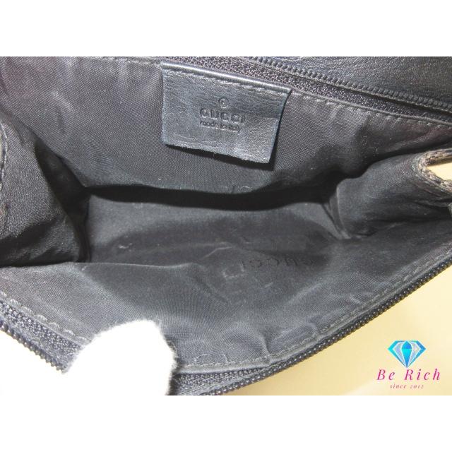 GG グッチ GUCCI ポーチ 039.1105.1705 キャンバス レザー ブラウン