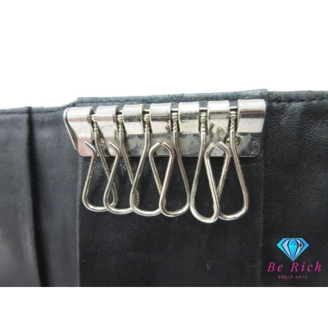 アイコン シャネル CHANEL 6連 キーケース ライン 黒 ブラック ラム