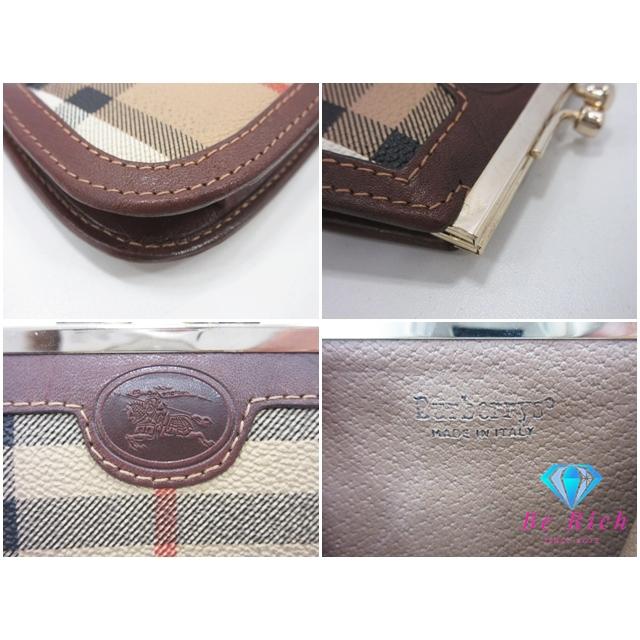 Burberry がま口　ケース BURBERRY（バーバリー） がま口 コインケース 小銭入れ 茶 マルチ