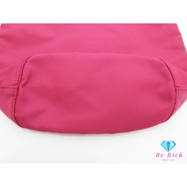 PRADA（プラダ） 美品 巾着 ポーチ 1NA369 ピンク ナイロン ロゴ 三角