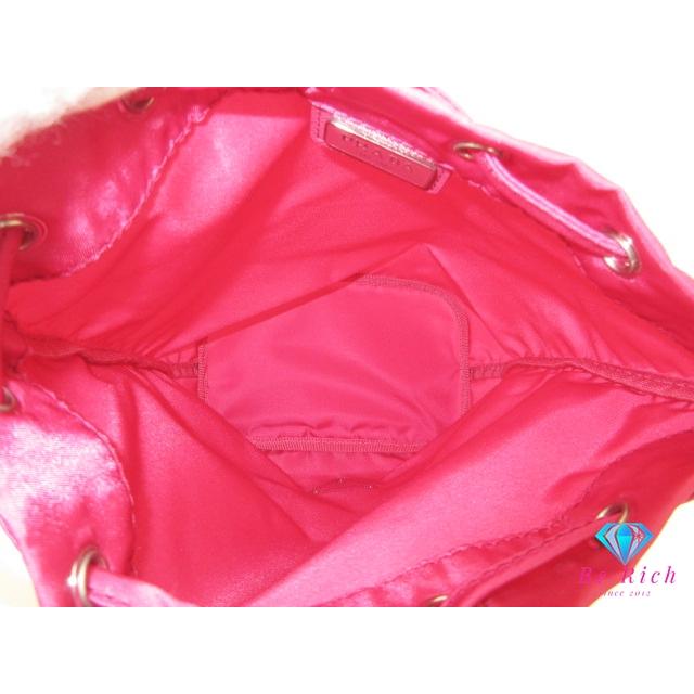 PRADA（プラダ） 美品 巾着 ポーチ 1NA369 ピンク ナイロン ロゴ 三角