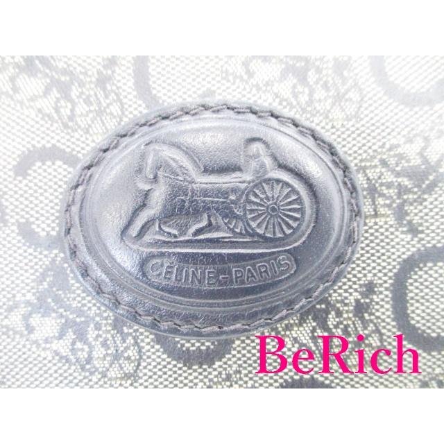 セリーヌ CELINE ポーチ ネイビー 紺 PVC レザー ロゴ アクセサリーポーチ 化粧 コスメ ファッション 小物 【中古】bh2201 | CELINE | 03