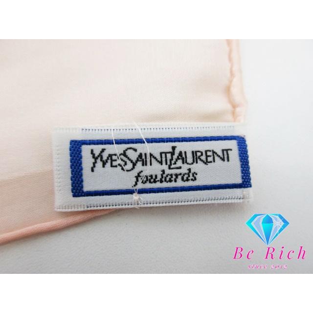 イヴサンローラン YVES SAINT LAURENT スカーフ ロゴ ピンク マルチカラー フラワー 花柄 シルク 絹 大判スカーフ 【中古】bh2376 | Yves Saint Laurent | 05