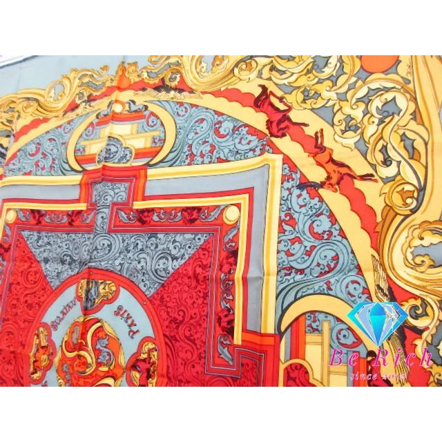 HERMESエルメス カレ90 ANIMAUX SOLAIRES 太陽の動物たち HERMES（エルメス） 美品 カレ 90 スカーフ ANIMAUX SOLAIRES 太陽の