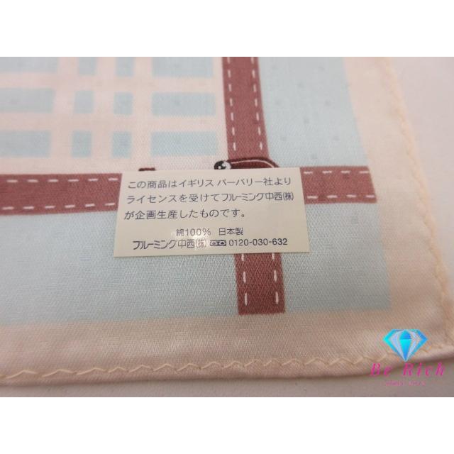 BURBERRY（バーバリー） ハンカチ チェック柄 アイボリー ライトブルー
