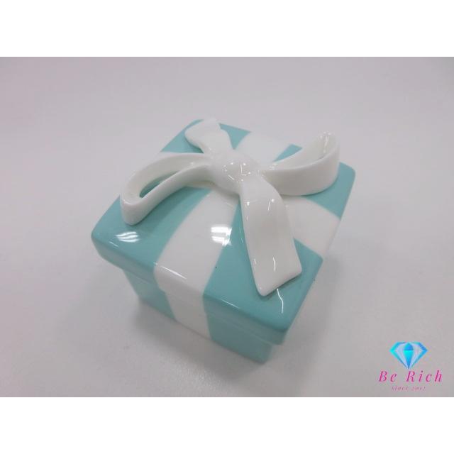 TIFFANY & CO. リボン型アクセサリーケース TIFFANY&Co.（ティファニー） ミニ ブルー ボウ ボックス 小物入れ