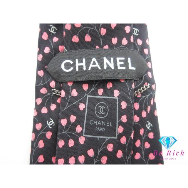 CHANEL（シャネル） ネクタイ 総柄 ココマーク ロゴ 黒 ブラック