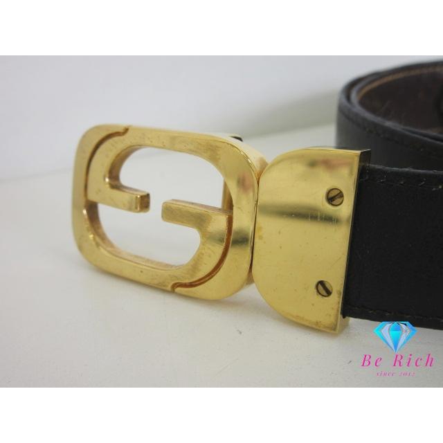 GUCCI（グッチ） メンズ ベルト 11523 GG メンズ ベルト レザー 黒