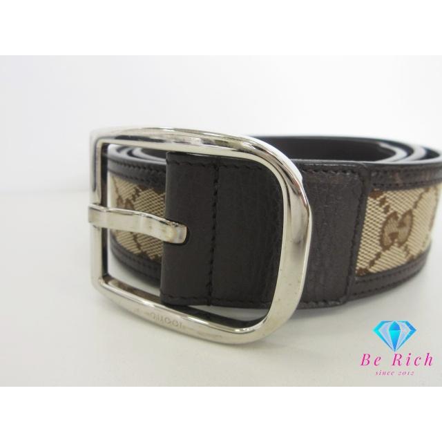 GUCCI（グッチ） メンズ ベルト 449716 GG メンズ ベルト レザー 茶