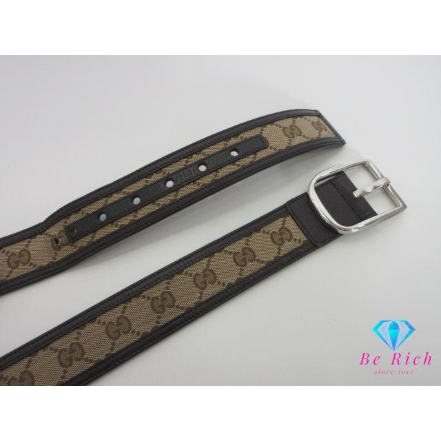 GUCCI（グッチ） メンズ ベルト 449716 GG メンズ ベルト レザー 茶 