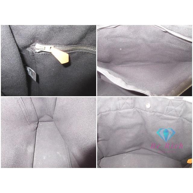 フールトゥ エルメス HERMES MM ブラック 黒 グレー ロゴ キャンバス