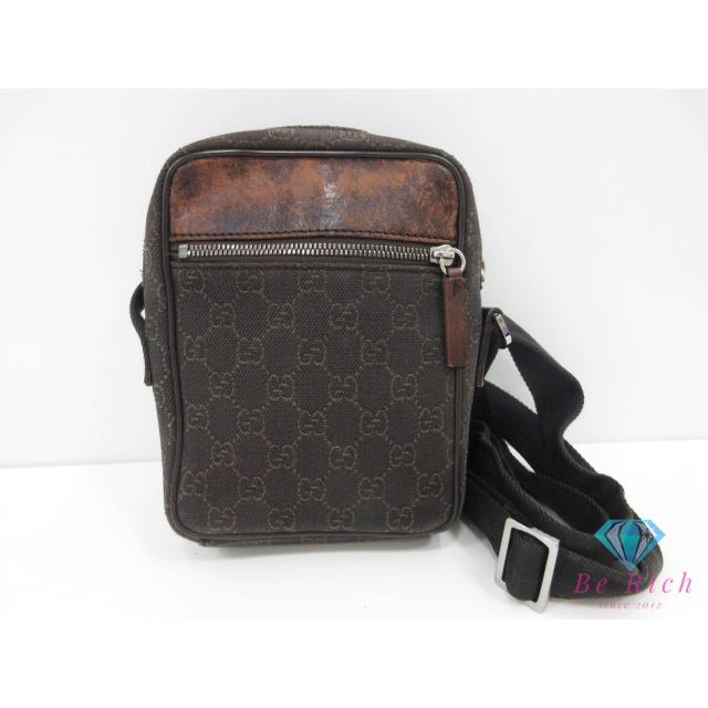 GUCCI（グッチ） ショルダーバッグ 101680 GG 茶 ブラウン キャンバス