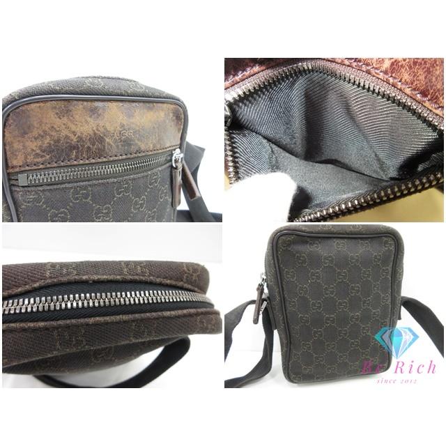 GUCCI（グッチ） ショルダーバッグ 101680 GG 茶 ブラウン キャンバス