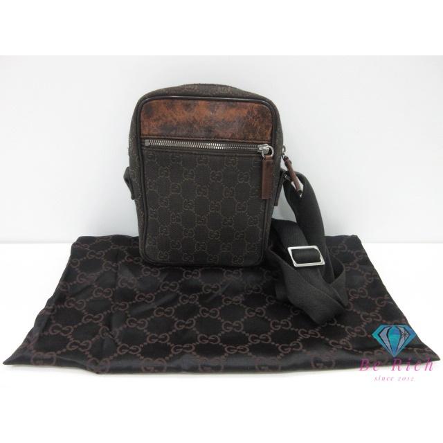 GUCCI（グッチ） ショルダーバッグ 101680 GG 茶 ブラウン キャンバス
