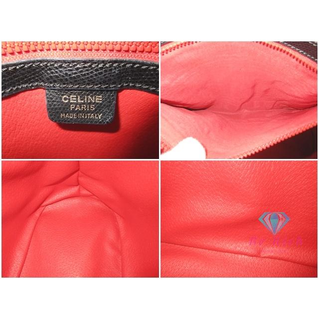セリーヌ CELINE 2way ハンドバッグ ショルダーなし ブラック 黒 レザー 手持ち 肩掛け 鞄【中古】【送料無料】 bk10042 | CELINE | 06
