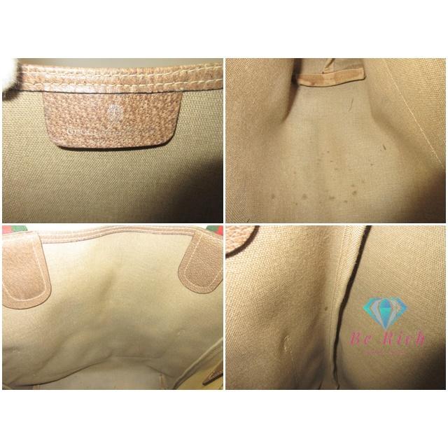 グッチ GUCCI トートバッグ シェリーライン 3902003 GG スプリーム PVC レザー ロゴ キャンバス レザー 【中古】【送料無料】 bk10068_8