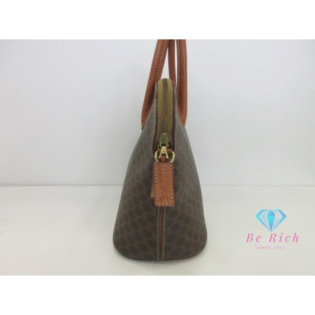 CELINE セリーヌ マカダム柄 ハンドバッグ PVC レザー 茶 ブラウン CELINE（セリーヌ） ハンドバッグ マカダム ブラウン 茶 PVC レザー