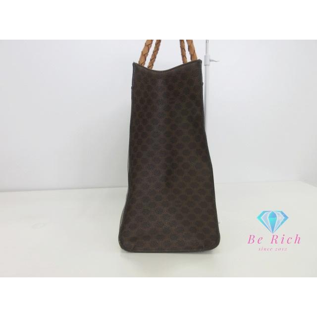 セリーヌ CELINE トートバッグ ハンドバッグ F/05 マカダム ブラウン 茶 ロゴ ブラゾン 手提げ 鞄 【中古】bk10102 | CELINE | 01