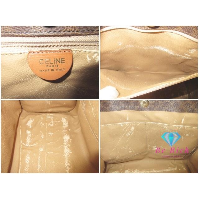 セリーヌ CELINE トートバッグ ハンドバッグ F/05 マカダム ブラウン 茶 ロゴ ブラゾン 手提げ 鞄 【中古】bk10102 | CELINE | 06