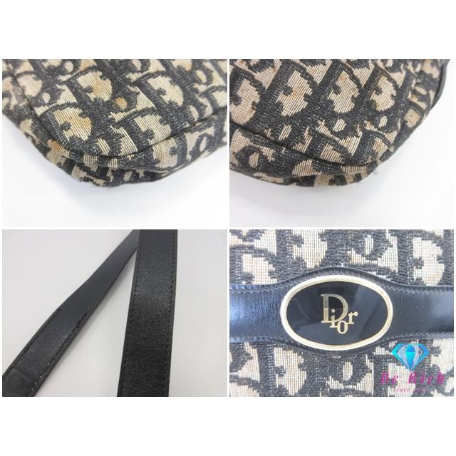 クリスチャン ディオール Christian Dior ショルダーバッグ ポシェット トロッター 黒 キャンバス レザー 鞄 オールド【中古】bk10128 | Christian Dior | 03