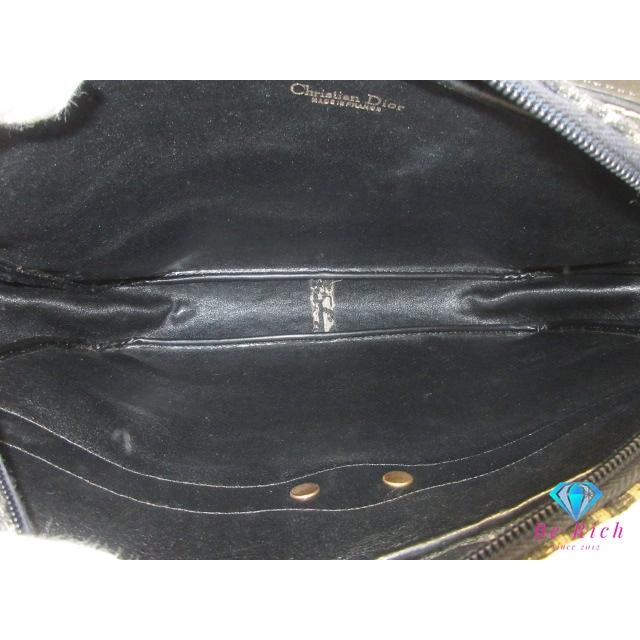 クリスチャン ディオール Christian Dior ショルダーバッグ ポシェット トロッター 黒 キャンバス レザー 鞄 オールド【中古】bk10128 | Christian Dior | 05