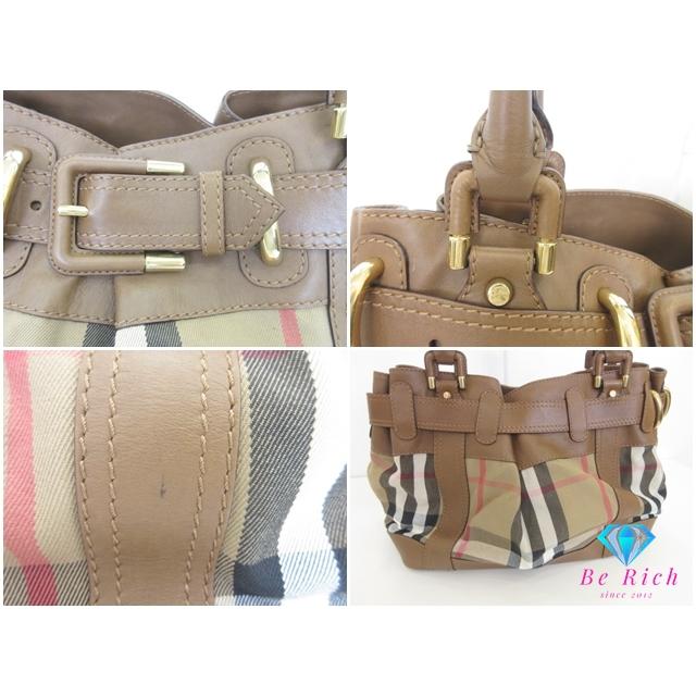 BURBERRY（バーバリー） トートバッグ ハンドバッグ 茶 マルチカラー