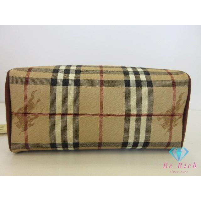 バーバリー BURBERRY クラッチバッグ ポーチ ノバ チェック ベージュ チェック PVC レザー ロゴ コスメ セカンドバッグ 【中古】 bk10174 | BURBERRY | 02