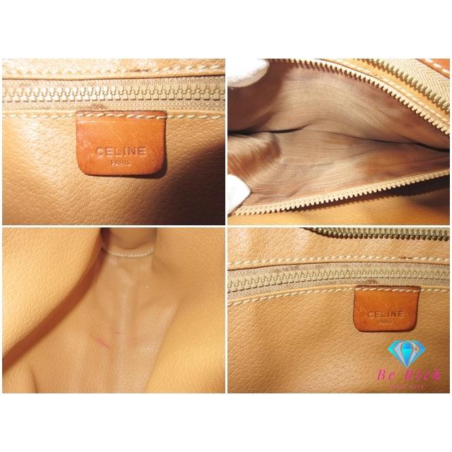 セリーヌ CELINE クラッチバッグ セカンドバッグ マカダム 茶 ブラウン