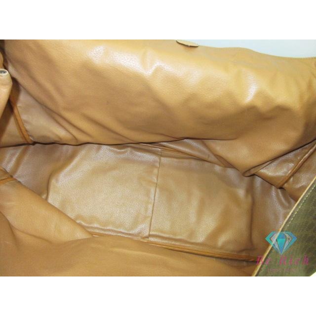 CELINE（セリーヌ） ボストンバッグ マカダム ブラウン 茶 PVC レザー