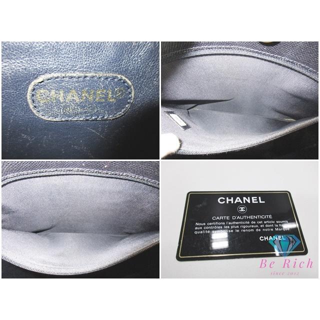 CHANEL（シャネル） ロゴ トートバッグ 黒 ブラック キャビアスキン