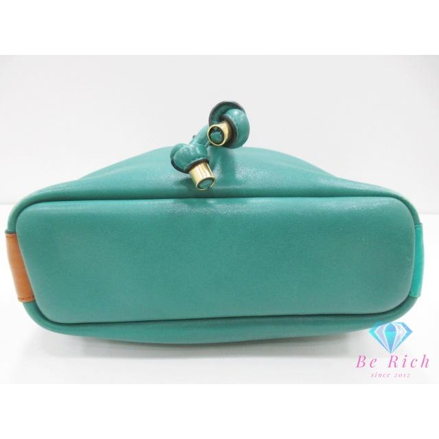 Chloe（クロエ） エマ ショルダーバッグ 緑 グリーン レザー ロゴ 巾着 