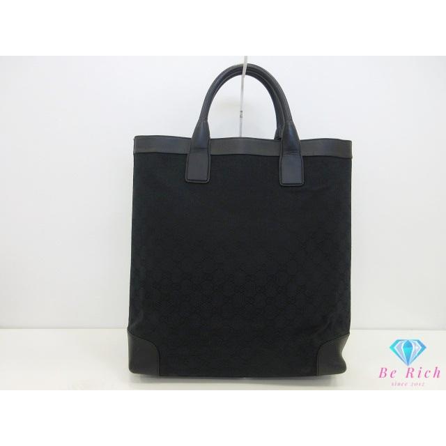 GUCCI(グッチ) トートバッグ - 黒 レザー GUCCI グッチ トートバッグ