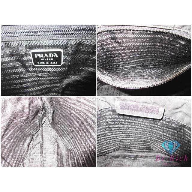 PRADA（プラダ） ショルダーバッグ ブラック 黒 ナイロン レザー 三角
